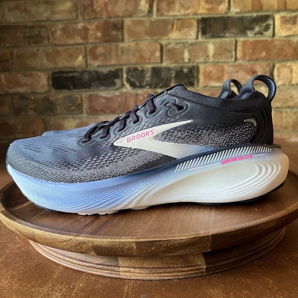 Brooks Adrenaline GTS 25 Supportive Women' 9.5 Blue Pink Running Shoes Sneakers